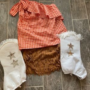 Cowgirl figure skating costume